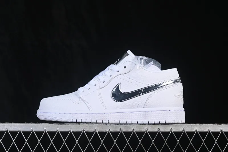 All categories Air Jordan Jordan series basketball shoes Air Jordan 1 Low Air Jordan 1 Low AJ1 Joe 1 all silver hook low-top retro culture basketball shoes IQ9381-100